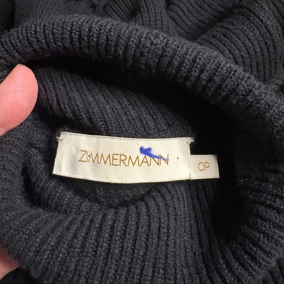 GUC Zimmermann- Wool and Cashmere Blend Fringe Turtleneck Sweater. Size US 2P - Picture 5 of 8